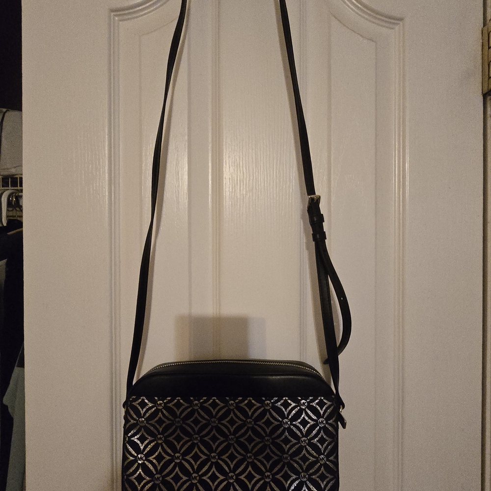 Michael Kors Black & Silver Patterned Wristlet - Picture 4 of 6